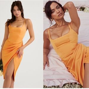 House of CB Bianca tangerine dress